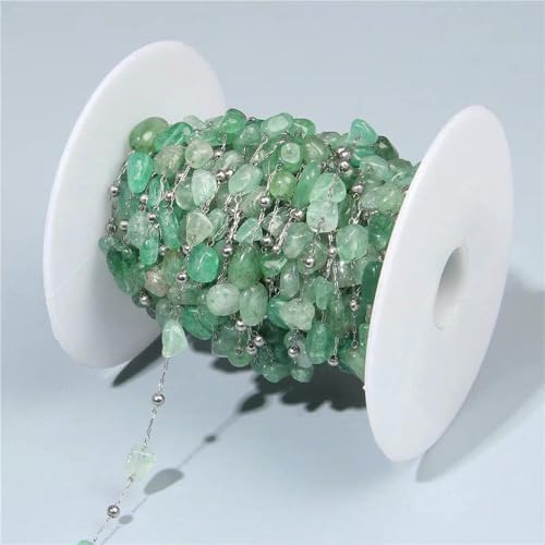 Jhdwu Natursteine Edelstahl Quarz Edelstein Perlen Kette DIY Charms für Schmuckherstellung Halskette Armband Handgefertigte Accessoires Geschenke Jhdwu Natursteine Edelstahl Quarz Edelstein Perlen Kette DIY Charms für Schmuckherstellung Halskette Armband Handgefertigte Accessoires Geschenke von Jhdwu
