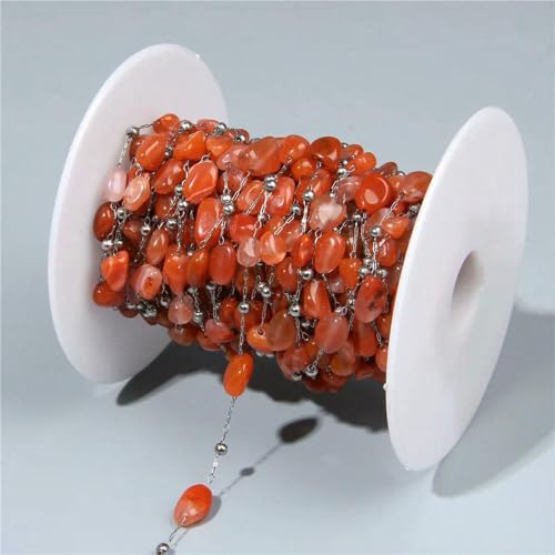 Jhdwu Natursteine Edelstahl Quarz Edelstein Perlen Kette DIY Charms für Schmuckherstellung Halskette Armband Handgefertigte Accessoires Geschenke Jhdwu Natursteine Edelstahl Quarz Edelstein Perlen Kette DIY Charms für Schmuckherstellung Halskette Armband Handgefertigte Accessoires Geschenke von Jhdwu