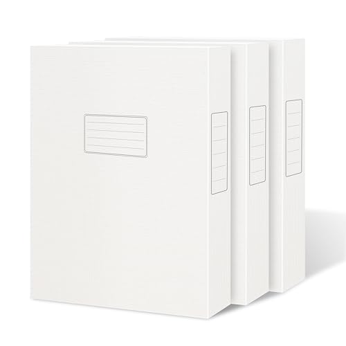 JiaWei 3 Stück 4 cm Breit Sammelbox A4 mit Magnetisch Deckel, aus 1800 g/m² Extra Starkem Karton für DIN A4 format, Mit auswechselbaren Etiketten - Weiß JiaWei 3 Stück 4 cm Breit Sammelbox A4 mit Magnetisch Deckel, aus 1800 g/m² Extra Starkem Karton für DIN A4 format, Mit auswechselbaren Etiketten - Weiß von JiaWei