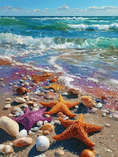 Diamond Painting 20x30 Diamond Painting Erwachsene Strand Diamanten Kinder Seestern, DIY Viereckige Vollbohrer Mosaik Kreativ set für Erwachsene Malen Nach Deko Wohnzimmer Geschenke für Frauen S-145 Diamond Painting 20x30 Diamond Painting Erwachsene Strand Diamanten Kinder Seestern, DIY Viereckige Vollbohrer Mosaik Kreativ set für Erwachsene Malen Nach Deko Wohnzimmer Geschenke für Frauen S-145 von Jiaboxln