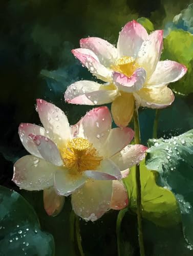 Diamond Painting 45x60 Diamond Painting Erwachsene Lotus Diamanten Kinder Anlage, DIY Viereckige Vollbohrer Mosaik Kreativ set für Erwachsene Malen Nach Deko Wohnzimmer Geschenke für Frauen S-135 Diamond Painting 45x60 Diamond Painting Erwachsene Lotus Diamanten Kinder Anlage, DIY Viereckige Vollbohrer Mosaik Kreativ set für Erwachsene Malen Nach Deko Wohnzimmer Geschenke für Frauen S-135 von Jiaboxln