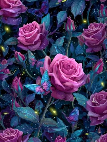 Diamond Painting 80x110 Diamond Painting Erwachsene Schmetterling Diamanten Kinder Rose, DIY Viereckige Vollbohrer Mosaik Kreativ set für Erwachsene Malen Nach Zahlen Deko Geschenke für Frauen S-129 Diamond Painting 80x110 Diamond Painting Erwachsene Schmetterling Diamanten Kinder Rose, DIY Viereckige Vollbohrer Mosaik Kreativ set für Erwachsene Malen Nach Zahlen Deko Geschenke für Frauen S-129 von Jiaboxln