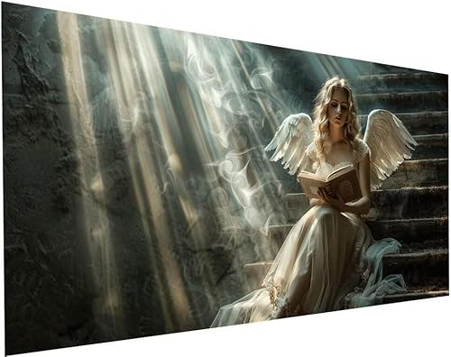 Diamond Painting Engel 5D Diamant Painting Erwachsene Bilde Sonnenlicht DIY Basteln Erwachsene Mosaikherstellung Set Diamanten Malerei Stickerei Kreuzstich Geschenke für Frauen Wand Dekor 20x40cm S-6 von Jiaboxln