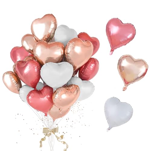 30 Stück 18 Zoll Herzballons,Herz Folienballon, Herzform Heliumballons für Party,Geburtstag,Valentinstag, Hochzeit, Verlobung,Muttertag Dekoration 30 Stück 18 Zoll Herzballons,Herz Folienballon, Herzform Heliumballons für Party,Geburtstag,Valentinstag, Hochzeit, Verlobung,Muttertag Dekoration von Jiahuade
