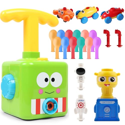 Ballon Auto Spielzeug,Ballonbetriebenes Auto,Autostarter mit Ballon,Inertial Power Balloon Car,Luftfahrzeug-Set,Balloon Car Spielzeug für Kinder,Lerngeschenke,Spiele für Jungen und Mädchen von Jiahuade
