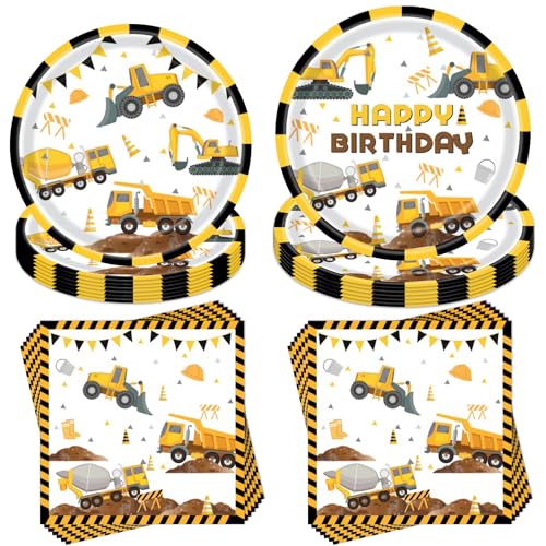 Baustelle Partygeschirr Set,40 Stück Partygeschirr Kindergeburtstag,Baustelle Thema Geburtstag Party,mit Pappteller Becher Servietten Tischdecke Strohhalme,für 10 Gäste Baustelle Partygeschirr Set,40 Stück Partygeschirr Kindergeburtstag,Baustelle Thema Geburtstag Party,mit Pappteller Becher Servietten Tischdecke Strohhalme,für 10 Gäste von Jiahuade