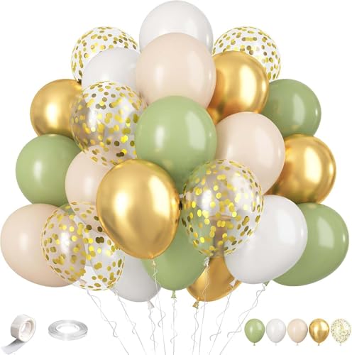 60 Stück Luftballons Retro Grün Weiß Gold,12” Latex Ballons,Gold Konfetti Ballons,Helium Luftballons,Partyballon Deko für Geburtstag Valentinstag Jubiläum Hochzeit Graduierung Feier Party 60 Stück Luftballons Retro Grün Weiß Gold,12” Latex Ballons,Gold Konfetti Ballons,Helium Luftballons,Partyballon Deko für Geburtstag Valentinstag Jubiläum Hochzeit Graduierung Feier Party von Jiahuade