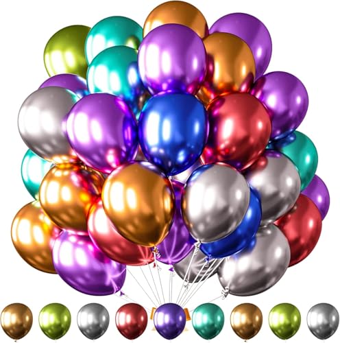 60 Stück Luftballons Bunt Metallic,12” Bunt Latex Ballons,Metallicfarben Helium Luftballons,Partyballon Deko für Geburtstag Valentinstag Jubiläum Hochzeit Graduierung Feier Party 60 Stück Luftballons Bunt Metallic,12” Bunt Latex Ballons,Metallicfarben Helium Luftballons,Partyballon Deko für Geburtstag Valentinstag Jubiläum Hochzeit Graduierung Feier Party von Jiahuade