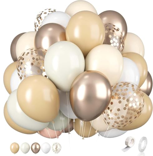 60 Stück Luftballons Beige Gold Weiß,12” Latex Ballons,Gold Konfetti Ballons,Helium Luftballons,Partyballon Deko für Geburtstag Valentinstag Jubiläum Hochzeit Graduierung Feier Party 60 Stück Luftballons Beige Gold Weiß,12” Latex Ballons,Gold Konfetti Ballons,Helium Luftballons,Partyballon Deko für Geburtstag Valentinstag Jubiläum Hochzeit Graduierung Feier Party von Jiahuade