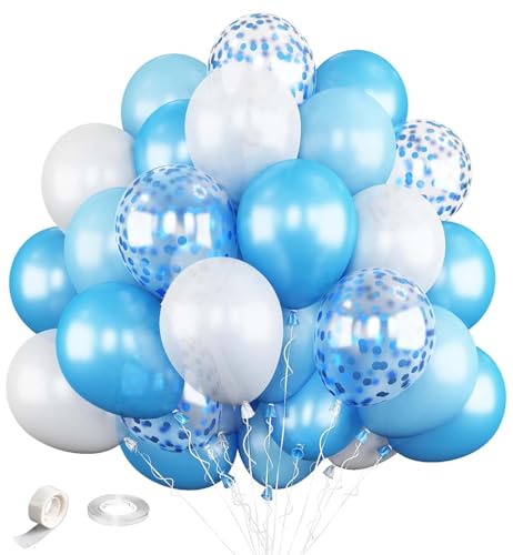 60 Stück Luftballons Metallic Blau Weiß,12” Latex Ballons,Blau Konfetti Ballons,Helium Luftballons,Partyballon Deko für Geburtstag Valentinstag Jubiläum Hochzeit Graduierung Feier Party 60 Stück Luftballons Metallic Blau Weiß,12” Latex Ballons,Blau Konfetti Ballons,Helium Luftballons,Partyballon Deko für Geburtstag Valentinstag Jubiläum Hochzeit Graduierung Feier Party von Jiahuade