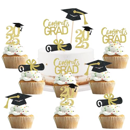 24 Stück 2025 Abschluss Tortendeko,Abschlussfeier Cupcake Toppers,Bachelor Hut Deko,Torten Dekorationen,Tortenaufsatz mit Aufschrift,Abschluss Deko für Graduation Abschlussparty Dekoration 24 Stück 2025 Abschluss Tortendeko,Abschlussfeier Cupcake Toppers,Bachelor Hut Deko,Torten Dekorationen,Tortenaufsatz mit Aufschrift,Abschluss Deko für Graduation Abschlussparty Dekoration von Jiahuade