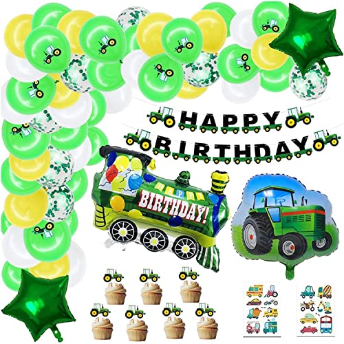Traktor Geburtstag Deko,Traktor Luftballon Geburtstag,Traktor Folienballons,Baustelle Geburtstag Deko,Truck Luftballons,Kindergeburtstag Party Dekoration von Jiahuade