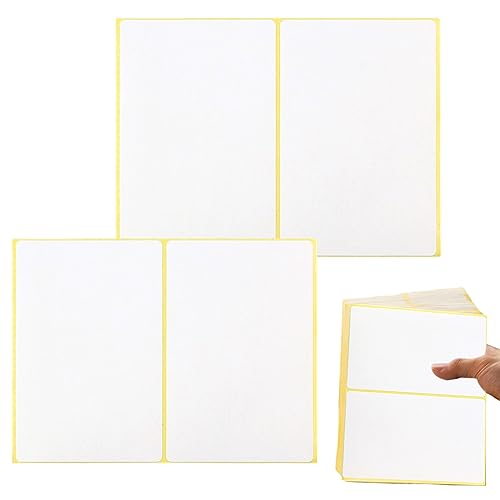 60 Stück Etikettenaufkleber, matt, groß, weiß, selbstklebende Aufkleber, tragbare Klebeetiketten(white 102×152mm) von Jiakalamo