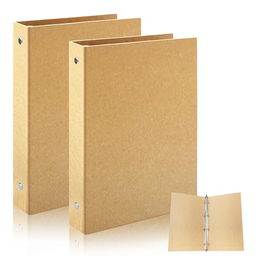Jiaoshou Pan 2 Stück Ringbuch A4, Ringbuch Ordner a4 mit 4 Ringe, A4-Ordner Kraftpapier für gelochte Blätter und Dokumentenablage im Büro Jiaoshou Pan 2 Stück Ringbuch A4, Ringbuch Ordner a4 mit 4 Ringe, A4-Ordner Kraftpapier für gelochte Blätter und Dokumentenablage im Büro von Jiaoshou Pan