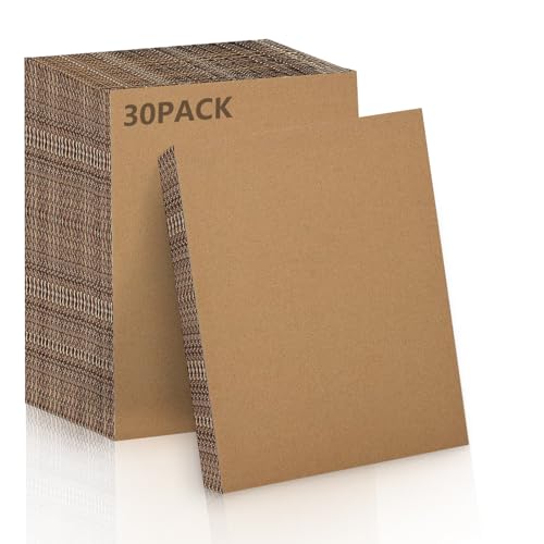 Jiaoshou Pan 30 Stück Pappe zum Basteln, Wellpappe 3mm, Braun Kraftpapier, Dicke Pappe für DIY, Malen, Kunsthandwerk und Modellieren (A3) von Jiaoshou Pan