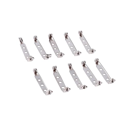 Jiawu 50pcs Silberhandwerk Sicherheitsnadel Robustes Eisenmaterial mit Sicherheitsversicherungsschalter für Brosche DIY -Handwerk (32 mm) von Jiawu
