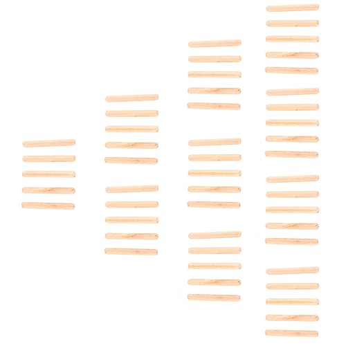 Jiawu Holzstiftstifte für Möbelgeschäfte 50pcs M6 * 30/50/50 Mm, Robust und Zuverlässig, Einfach zu Bedienen, für Holzverbindung (M6*50 (50pcs)) von Jiawu
