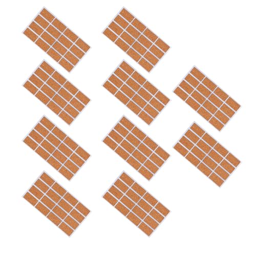 Jiawu Kork Holzetikett Aufkleber Starker Adhäsion Wasserdicht Selbstklebender Name Tag Rechteck -Etiketten für Handwerk, 160pcs Etiketten für Gelstifte, Kugelschreiberstifte von Jiawu