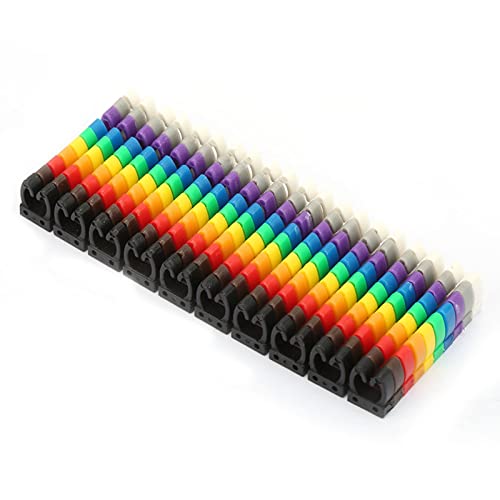 Jiawu Set von Kabelmarkierungen, Kunststoffmaterialien, Terminaler/Entwirkter Unterstützung, Farbige Marken für Einfache Kabelidentifikation, 0,75 -²: Etikettierung (100pcs KCM-4mm 4 Quadratmeter) von Jiawu