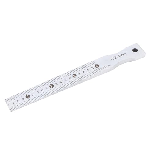 Jiawu Taper Gage Edelstahl Multifunktional 0,2 Bis 4 Mm Bereich 0,05 Mm Genauigkeit für Baubahn, Lückenmesswerkzeug Jiawu Taper Gage Edelstahl Multifunktional 0,2 Bis 4 Mm Bereich 0,05 Mm Genauigkeit für Baubahn, Lückenmesswerkzeug von Jiawu