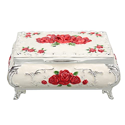 Jiawu Vintage Schmuckschatulle aus Metall, Kleine Schmuckaufbewahrungsbox für Ringe, Ohrringe, Halskette, Schatztruhe, Organizer, Dekorative Schmuckschatulle, Andenken, Geschenkbox für Damen und(#1) Jiawu Vintage Schmuckschatulle aus Metall, Kleine Schmuckaufbewahrungsbox für Ringe, Ohrringe, Halskette, Schatztruhe, Organizer, Dekorative Schmuckschatulle, Andenken, Geschenkbox für Damen und(#1) von Jiawu