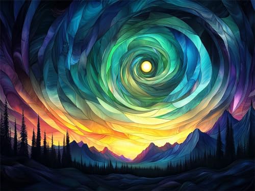 5D Diamond Painting Abstrakt Diamant Painting Bilder für Erwachsene Karikatur Diamant Malerei Glitzersteine 80x100cm, DIY Mosaikherstellung Bastelset für Home Wand Decor Geschenke für Frauen L-941 von Jiaxaong