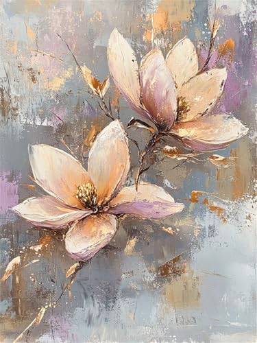 5D Diamond Painting Blume Diamant Painting Bilder Erwachsene Abstrakt Diamant Malerei Glitzersteine 40x50cm, DIY Mosaikherstellung Bastelset für Home Wand Decor mit Zubehör Geschenke für Frauen L-56 von Jiaxaong