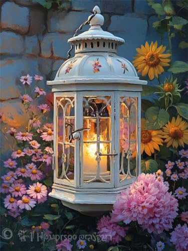 5D Diamond Painting Blume Diamant Painting Bilder für Erwachsene Leuchtturm Diamant Malerei Glitzersteine 10x15cm, DIY Mosaikherstellung Bastelset für Home Wand Decor Geschenke für Frauen L-644 von Jiaxaong