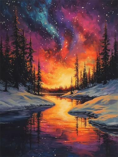 5D Diamond Painting Wald Diamant Painting Bilder Erwachsene Grasfarbe Diamant Malerei Glitzersteine 90x120cm, DIY Mosaikherstellung Bastelset für Home Wand Decor mit Zubehör Geschenke für Frauen L-674 von Jiaxaong
