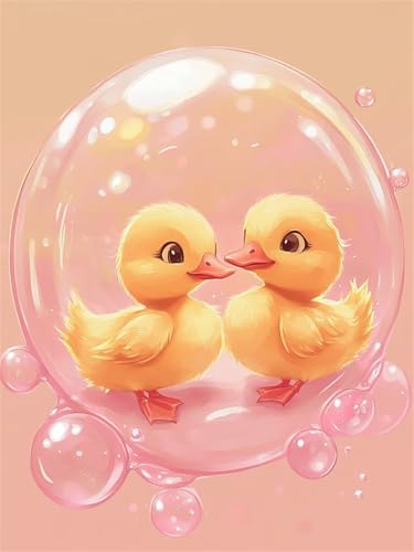 Diamond Painting Erwachsene Ente 5D Diamant Painting Kleine Tier Bilder, DIY Full Drill Diamant Kunst Malerei Stickerei Set Kreuzstich Bilder für Home Büro Wand Dekor Geschenke Frauen 20x30cm W-810 von Jiaxaong