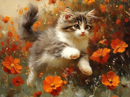 Diamond Painting Groß XXL 90x120cm Katze Diamant Painting Bilder Erwachsene Tier Bilder DIY Crystal Art Cross Stickerei Bastel Malerei Set für Entspannung und Als Geschenke Home Wand Dekor W-948 Diamond Painting Groß XXL 90x120cm Katze Diamant Painting Bilder Erwachsene Tier Bilder DIY Crystal Art Cross Stickerei Bastel Malerei Set für Entspannung und Als Geschenke Home Wand Dekor W-948 von Jiaxaong