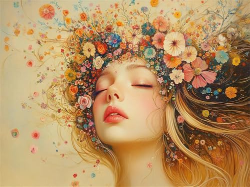 Diamond Painting Mädchen 40x60cm DIY Runden Vollbohrer Abstrakt Diamant Painting Bilder Erwachsene Kinder, 5D Crystal Art Basteln Stickerei Kreuzstich Malerei für Stressabbau, Kreatives Geschenk L-938 von Jiaxaong
