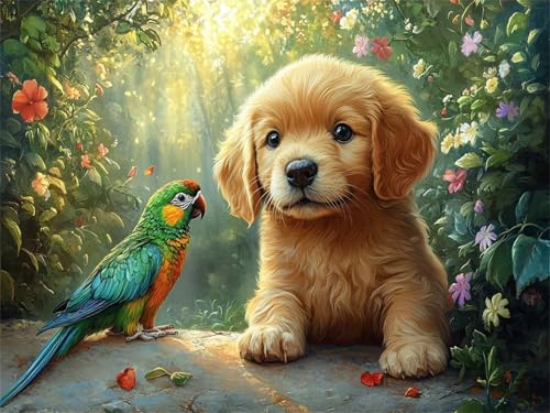 Diamond Painting Neuheiten 2025 Hund Diamond Painting Bastelset Erwachsene Papagei 5D Diamant Malerei Bilder Anfänger, DIY Mosaik Kreativ Set Cross Stickerei Crystal Art Home Wand Deko 50x70cm L-930 Diamond Painting Neuheiten 2025 Hund Diamond Painting Bastelset Erwachsene Papagei 5D Diamant Malerei Bilder Anfänger, DIY Mosaik Kreativ Set Cross Stickerei Crystal Art Home Wand Deko 50x70cm L-930 von Jiaxaong