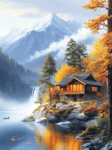 Diamond Painting Neuheiten 2025 Landschaft Diamond Painting Bastelset Erwachsene Kabine 5D Diamant Malerei Bilder Anfänger, DIY Mosaik Kreativ Set Cross Stickerei Art Home Wand Deko 80x100cm L-673 von Jiaxaong
