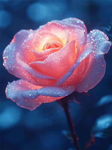 Diamond Painting Neuheiten 2025 Rose Diamond Painting Bastelset Erwachsene Rosa 5D Diamant Malerei Bilder Anfänger, DIY Mosaik Kreativ Set Cross Stickerei Crystal Art Home Wand Deko 90x120cm L-664 von Jiaxaong