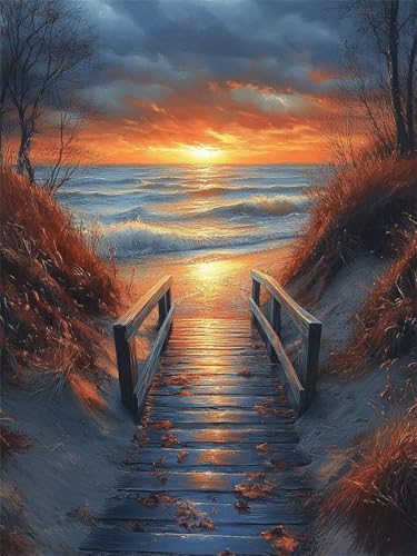 Diamond Painting Neuheiten 2025 Sonnenuntergang Diamond Painting Bastelset Erwachsene Landschaft 5D Diamant Malerei Bilder Anfänger, DIY Mosaik Kreativ Set Cross Stickerei Home WandDeko 10x15cm L-648 von Jiaxaong