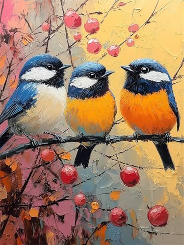 Diamond Painting Neuheiten 2025 Vogel Diamond Painting Bastelset Erwachsene Tier 5D Diamant Malerei Bilder Anfänger, DIY Mosaik Kreativ Set Cross Stickerei Crystal Art Home Wand Deko 80x100cm L-675 von Jiaxaong