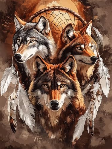 Diamond Painting Neuheiten 2025 Wolf Diamond Painting Bastelset Erwachsene Traumfänger Diamant Painting Bilder Anfänger, Mosaik Set Erwachsene Cross Stickerei Malerei Home Wand Dekor 80x100cm W-824 Diamond Painting Neuheiten 2025 Wolf Diamond Painting Bastelset Erwachsene Traumfänger Diamant Painting Bilder Anfänger, Mosaik Set Erwachsene Cross Stickerei Malerei Home Wand Dekor 80x100cm W-824 von Jiaxaong