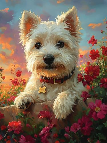 Diamond Painting Tier 80x100cm DIY Runden Vollbohrer Blume Diamant Painting Bilder für Erwachsene Kinder, 5D Crystal Art Basteln Stickerei Kreuzstich Malerei für Stressabbau, Kreatives Geschenk L-679 von Jiaxaong