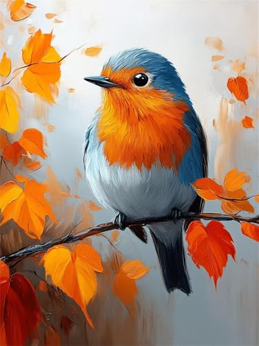 Vogel Diamond Painting Erwachsene, 5D Wald Diamant Painting Bilder Runder Vollbohrer Diamond Art Malerei Anfänger Bastelset, DIY Crystal Art Stickerei Kreuzstich Set für Deko Wohnzimmer 80x100cm L-649 von Jiaxaong