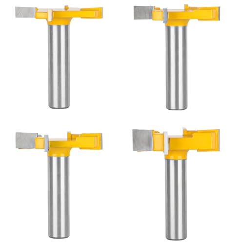 4 Stück 4 Klinge T Nut Fräser für Oberfräse, Planfräser für Oberfräse Schaft, Schaft Bodenreinigung Reinigung Fräser Set, CNC Oberfräse Holzfräser, Oberfläche Schaftfräser für Holz, Holzbearbeitung 4 Stück 4 Klinge T Nut Fräser für Oberfräse, Planfräser für Oberfräse Schaft, Schaft Bodenreinigung Reinigung Fräser Set, CNC Oberfräse Holzfräser, Oberfläche Schaftfräser für Holz, Holzbearbeitung von JidRMC