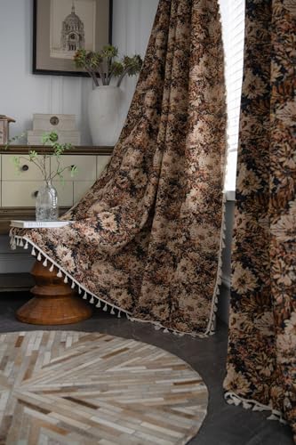 JieRong Fabric Verdunkelungsvorhänge für Schlafzimmer, Wohnzimmer, Balkon, Küche, Bauernhaus, 2 Stück, Bohemian-Stil, mit Quasten und Stangentaschen, Orange, 150 x 260 cm JieRong Fabric Verdunkelungsvorhänge für Schlafzimmer, Wohnzimmer, Balkon, Küche, Bauernhaus, 2 Stück, Bohemian-Stil, mit Quasten und Stangentaschen, Orange, 150 x 260 cm von JieRong Fabric