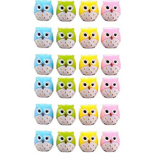 Bleistiftspitzer Manueller,24 PCS Mini Doppelanspitzer Eule Bleistiftspitzer 4 Farben Doppelanspitzer mit Behälter für Kinder Zuhause Büro Künstler Studenten Bleistiftspitzer Manueller,24 PCS Mini Doppelanspitzer Eule Bleistiftspitzer 4 Farben Doppelanspitzer mit Behälter für Kinder Zuhause Büro Künstler Studenten von Jieddey