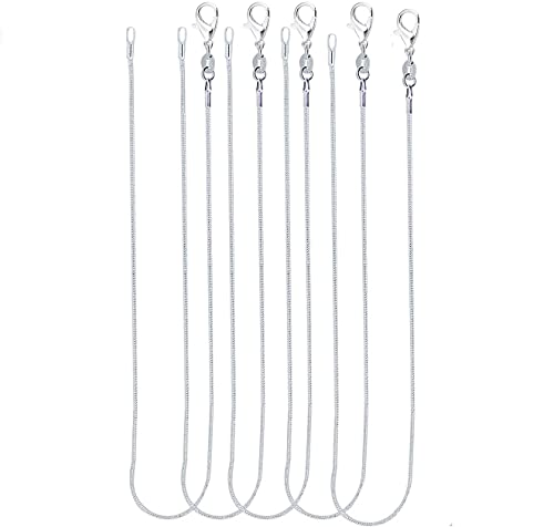 Jieddey Halskette Kette,5 PCS Versilberte Schlangenkette Schmuckketten Silber Kette für Frauen DIY Craft Schmuckherstellung Zubehör Jieddey Halskette Kette,5 PCS Versilberte Schlangenkette Schmuckketten Silber Kette für Frauen DIY Craft Schmuckherstellung Zubehör von Jieddey