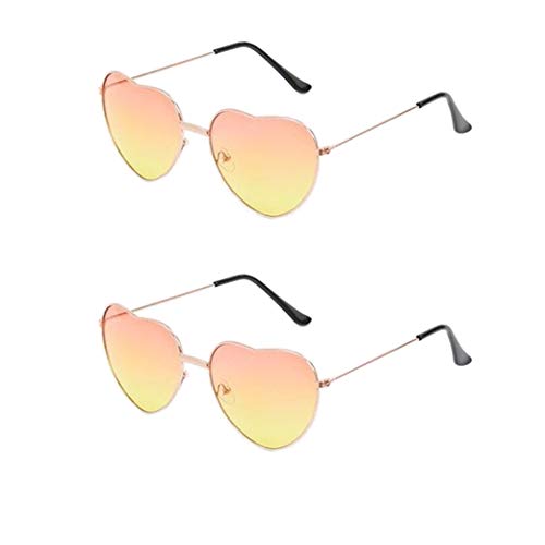 Jieddey Herz Sonnenbrille,2 PCS Hippy Specs Brille Hippie Brille Metallrahmen Retro Vintage Sonnenbrille für Frauen Damen Mädchen Festival 60er 70er Jahre Hippie Phantasie Kostüm Accessoire Gold Jieddey Herz Sonnenbrille,2 PCS Hippy Specs Brille Hippie Brille Metallrahmen Retro Vintage Sonnenbrille für Frauen Damen Mädchen Festival 60er 70er Jahre Hippie Phantasie Kostüm Accessoire Gold von Jieddey
