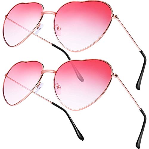 Jieddey Herz Sonnenbrille,2 PCS Hippy Specs Brille Hippie Brille Metallrahmen Retro Vintage Sonnenbrille für Frauen Damen Mädchen Festival 60er 70er Jahre Hippie Phantasie Kostüm Accessoire Rosa Jieddey Herz Sonnenbrille,2 PCS Hippy Specs Brille Hippie Brille Metallrahmen Retro Vintage Sonnenbrille für Frauen Damen Mädchen Festival 60er 70er Jahre Hippie Phantasie Kostüm Accessoire Rosa von Jieddey