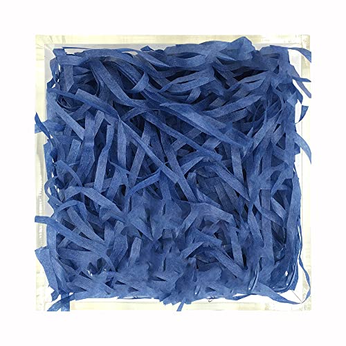 Papier Füllmaterial für Geschenkbox,Geschreddertes Papier 100 G Ostergras Raffia Hamper Shreds SeidenPapier zum Verpackungen Füllen Körben Geschenken Blau von Jieddey