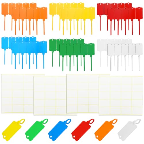60 Stück blanko wasserdichte Kunststoffanhänger, Etiketten, Siegel-Versandanhänger, wiederverwendbar, beschreibbar mit Kabelbinder zum Beschriften von Gepäck, weiß, gelb, rot, orange, blau, grün, 6,2 60 Stück blanko wasserdichte Kunststoffanhänger, Etiketten, Siegel-Versandanhänger, wiederverwendbar, beschreibbar mit Kabelbinder zum Beschriften von Gepäck, weiß, gelb, rot, orange, blau, grün, 6,2 von Jiehaojia