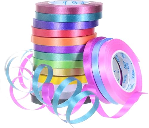 Jieunnxx 16 Rollen 16 Farben gelocktes Band, geeignet für Geschenkverpackungen, Ballonseil, Blumenladen, Kunst und Handwerk, Dekoration, Hochzeit, Geburtstag, Abschlussfeier, Party-Dekoration, 0,5 cm Jieunnxx 16 Rollen 16 Farben gelocktes Band, geeignet für Geschenkverpackungen, Ballonseil, Blumenladen, Kunst und Handwerk, Dekoration, Hochzeit, Geburtstag, Abschlussfeier, Party-Dekoration, 0,5 cm von Jieunxx