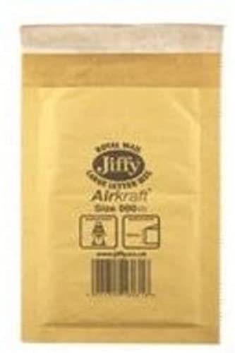 Jiffy Airkraft DIN A7 Versandtaschen (Größe 000, 90 x 145 mm), 150 Stück braun von Jiffy